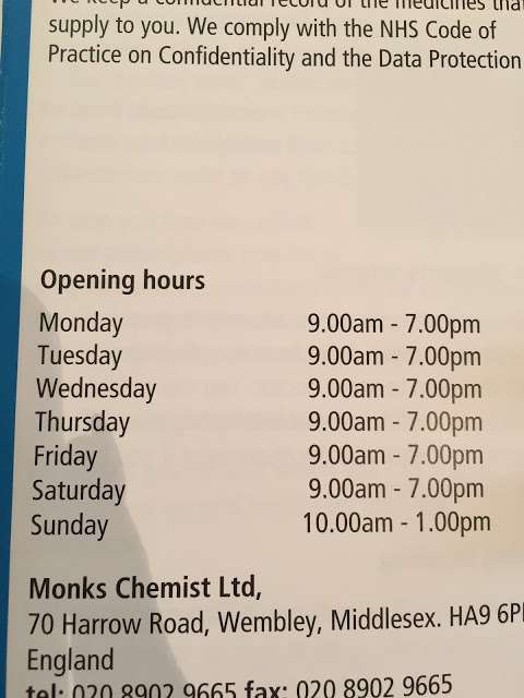 Monks Chemists Ltd photo